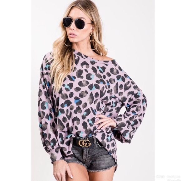 ✨JUST IN✨ SOFT TOUCH LEOPARD PRINT KNIT TOP - Picture 3 of 6